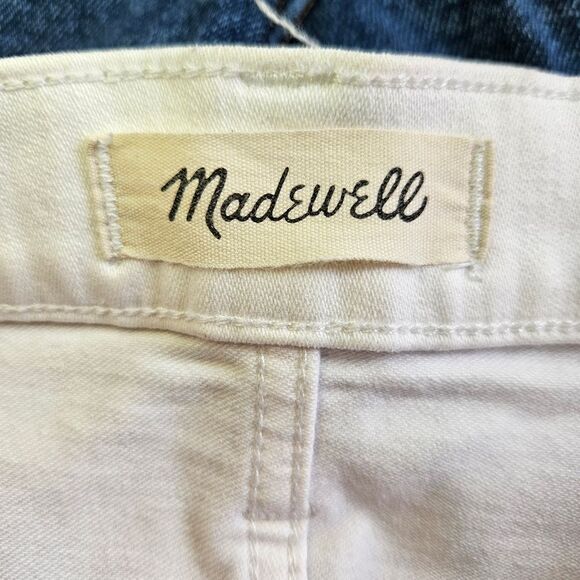 Madewell 9” High Waist Classic Skinny Jean in Pure White Denim 27 - Picture 9 of 13